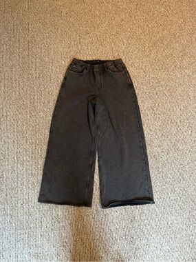 GAP Wide-Leg Black Denim Pants